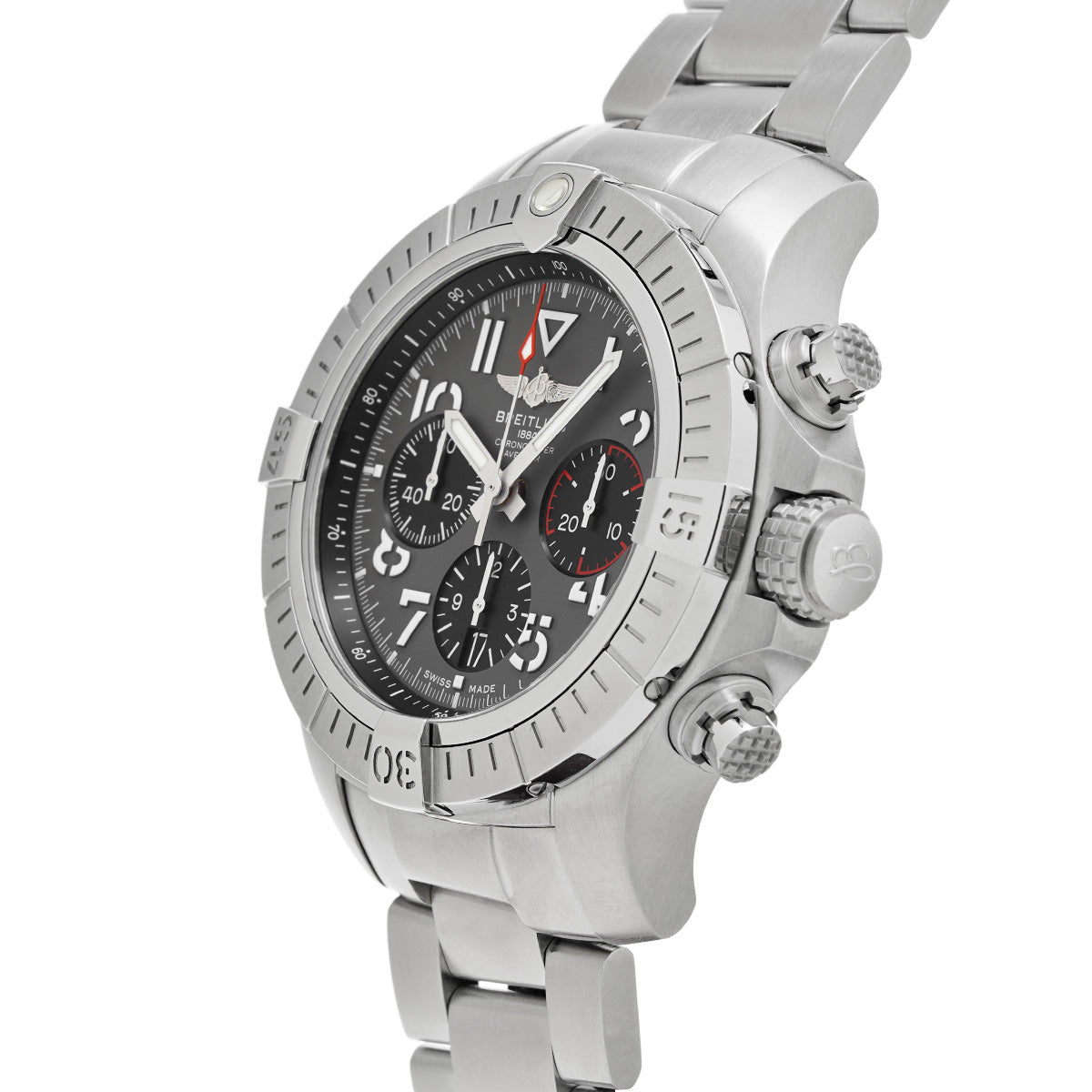 Avenger B01 Chronograph 45 AB01821A1B1A1 Anthracite/Black BREITLING Men's [Pre-Owned].