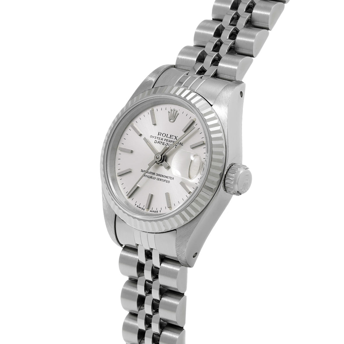 DATE JUST 69174 E (manufactured circa 1991) Silver ROLEX Ladies [Pre-owned].