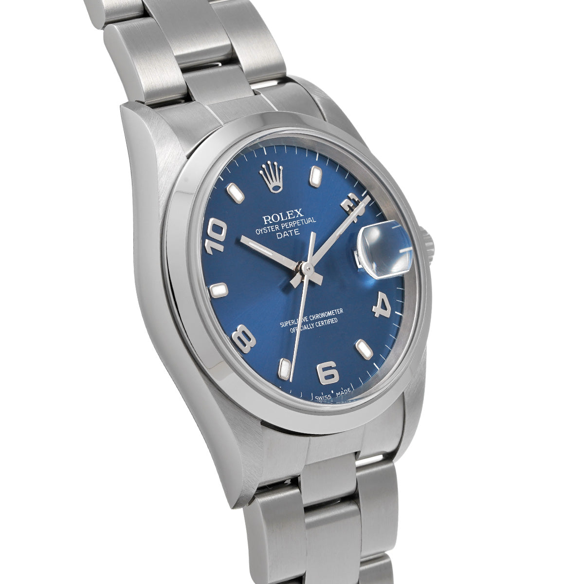 Oyster Perpetual Date 15200 A (manufactured circa 1998) Blue ROLEX Men's [Pre-Owned].