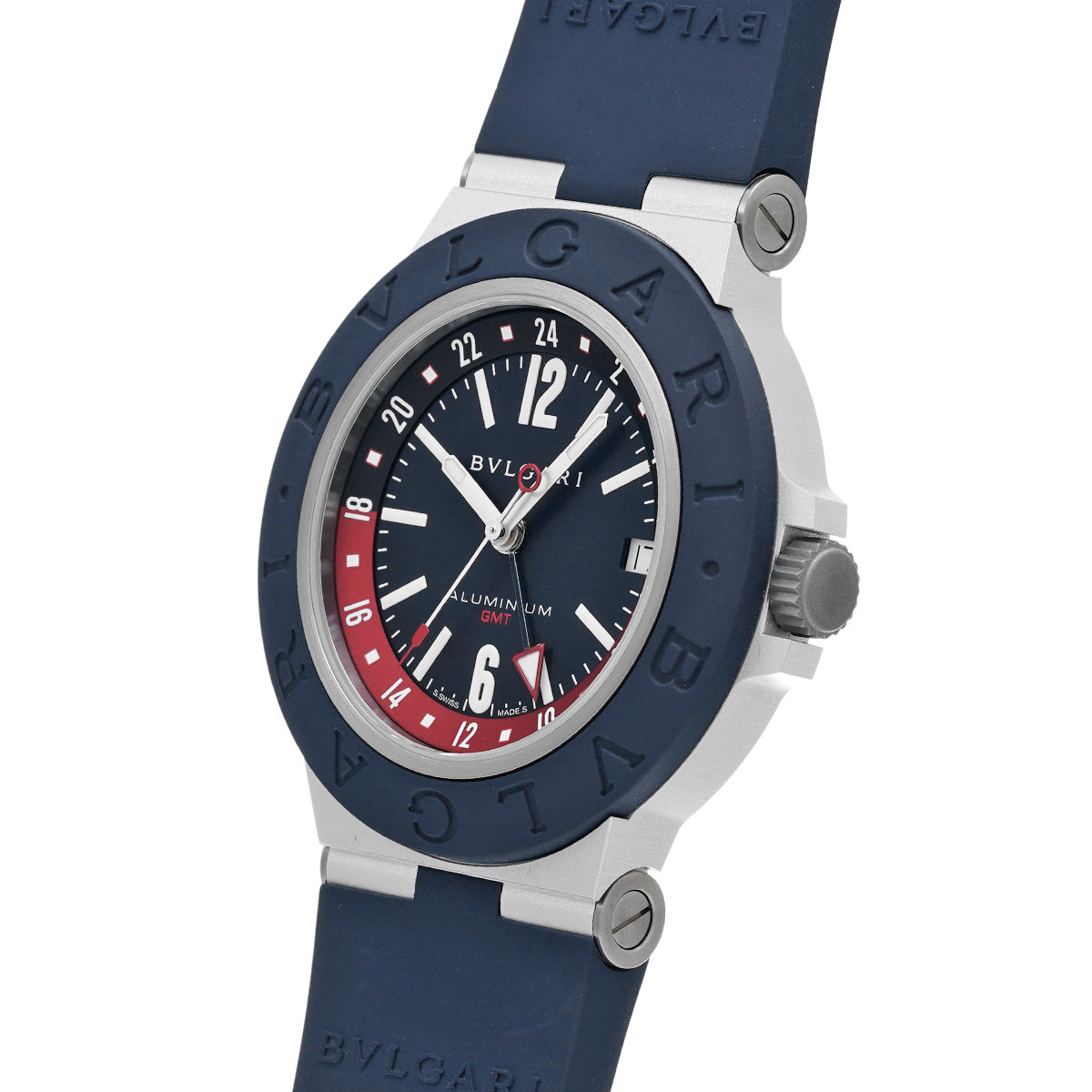 Aluminum GMT BB40ATGMT Blue BVLGARI Men's [Pre-Owned].