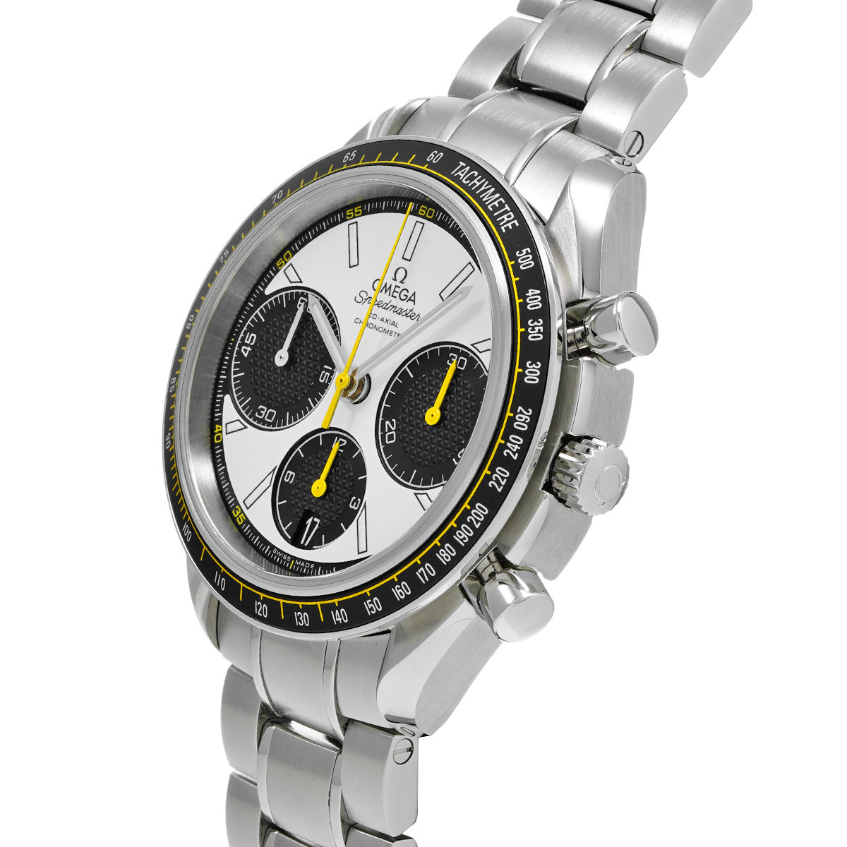 Speedmaster Racing Co-Axial 326.30.40.50.04.001 White/Black OMEGA Men's [Pre-Owned].