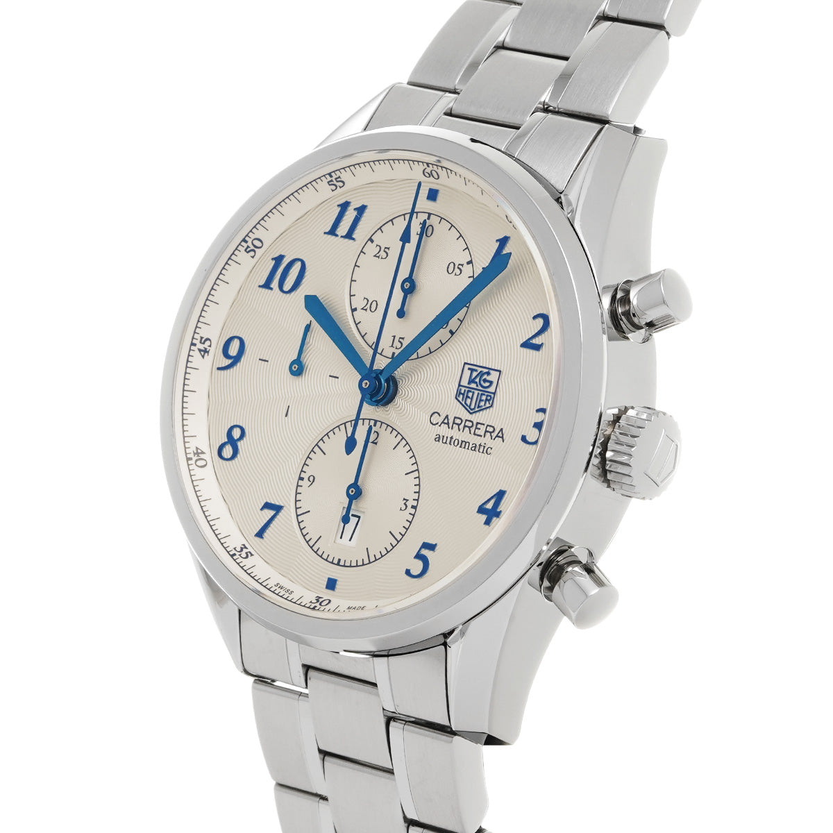 CARRERA Heritage Calibre 16 Chronograph CAS2111.BA0730 Silver TAG HEUER Men's [Pre-Owned].
