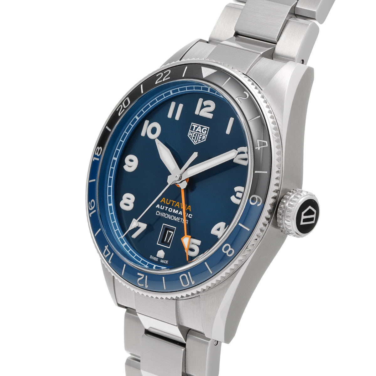 Autavia 60th Anniversary GMT Calibre 7 WBE511A.BA0650 Blue TAG HEUER Men's [Pre-owned]