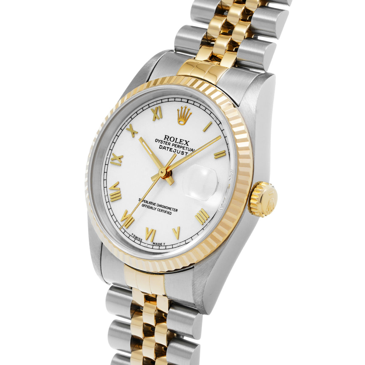 DATE JUST 16233 S (made around 1994) White ROLEX Men's [Pre-Owned].