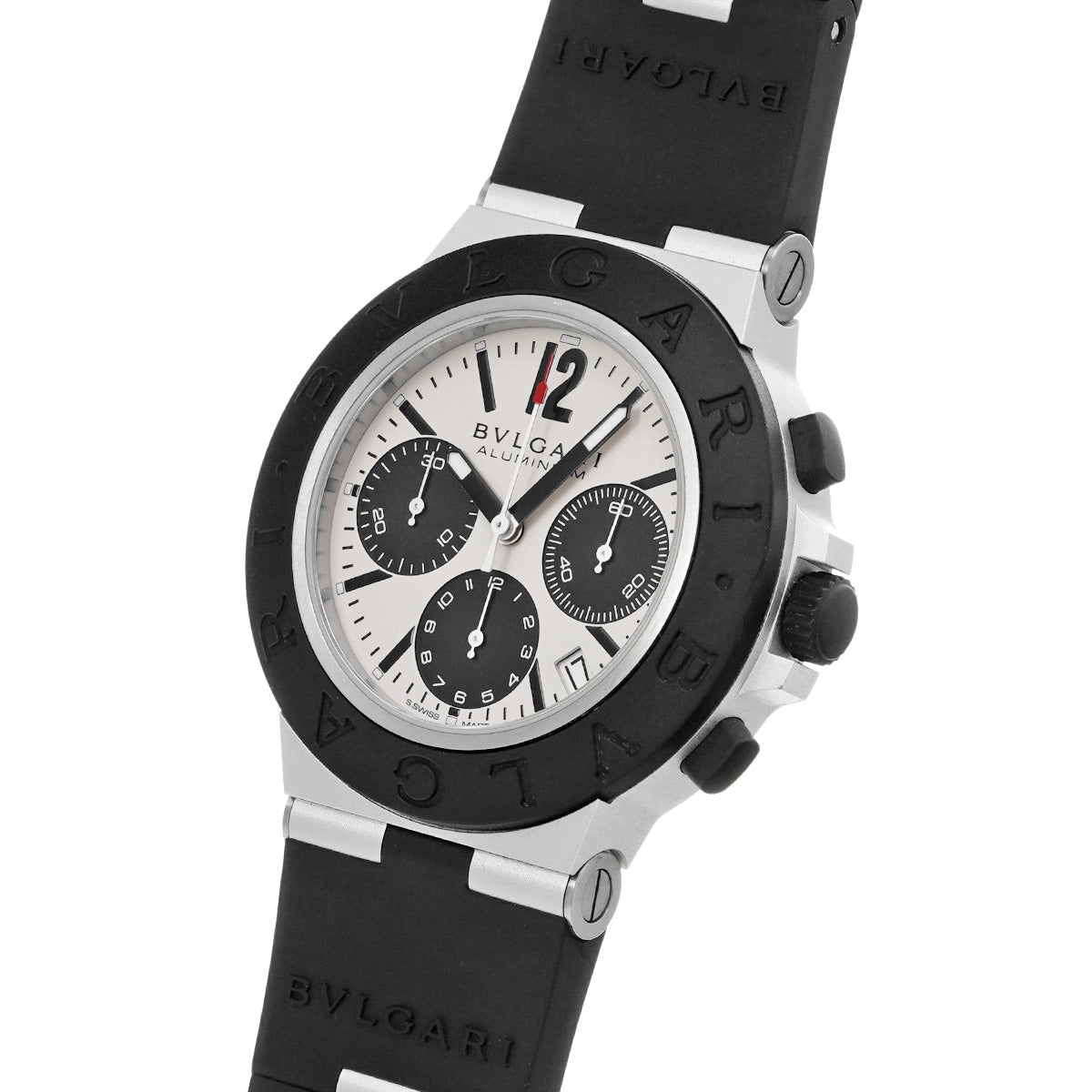 Aluminum Chronograph BB40ATCH Silver/Black BVLGARI Men's [Pre-Owned].