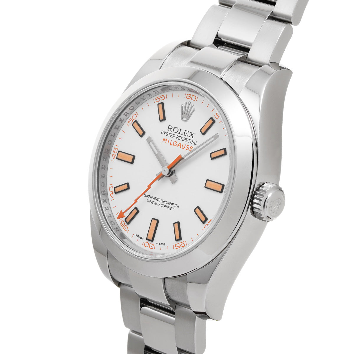 Milgauss 116400 G (manufactured circa 2011) White ROLEX Men's [Pre-Owned].