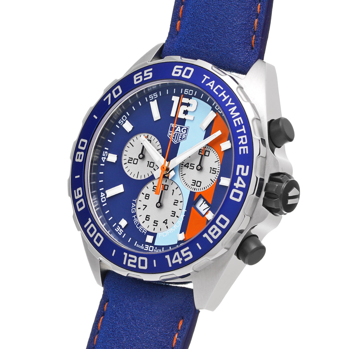 Formula 1 Quartz Chronograph Gulf CAZ101N.FC8243 Blue/Silver TAG HEUER Mens [Pre-Owned]