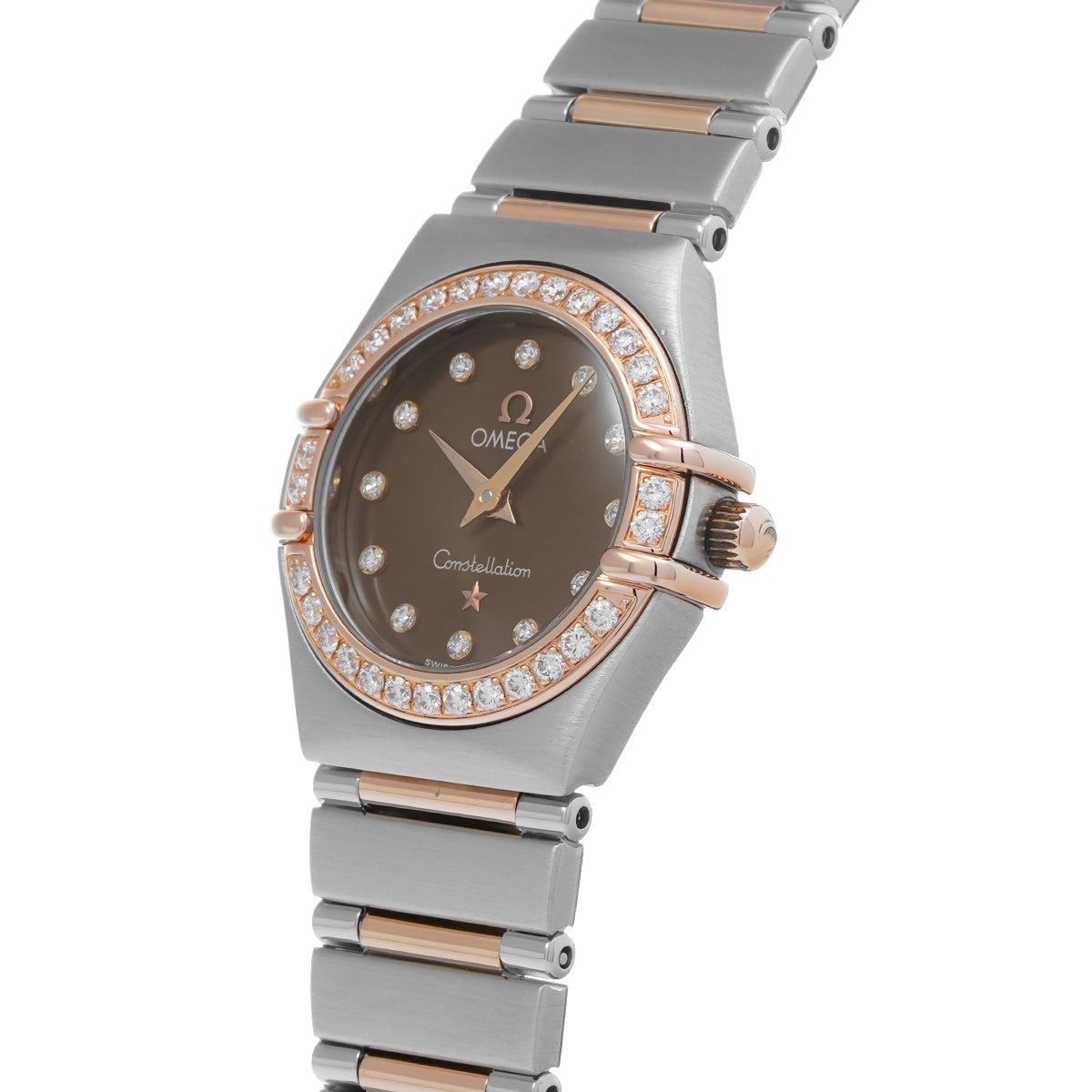 Constellation Small 1358.60 Brown/Diamond OMEGA Ladies [Pre-Owned].