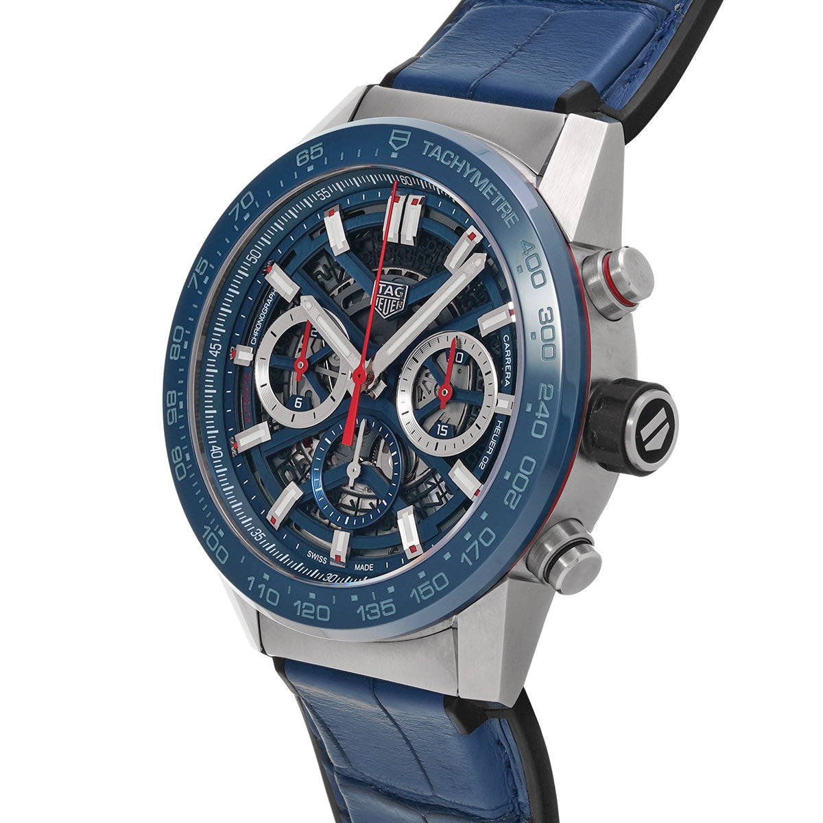 CARRERA Calibre Heuer 02 Chronograph CBG2A11.FC6460 Blue TAG HEUER Men's [Pre-Owned].
