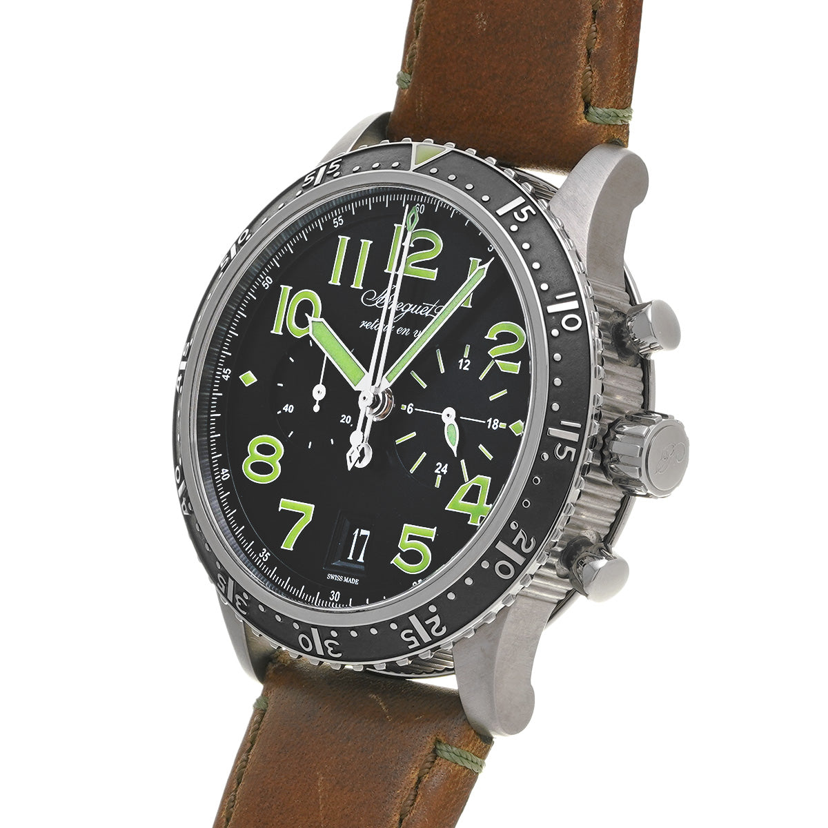 Type XXI Limited 3815TI/HM/3ZU Black Breguet Men's [Pre-Owned].