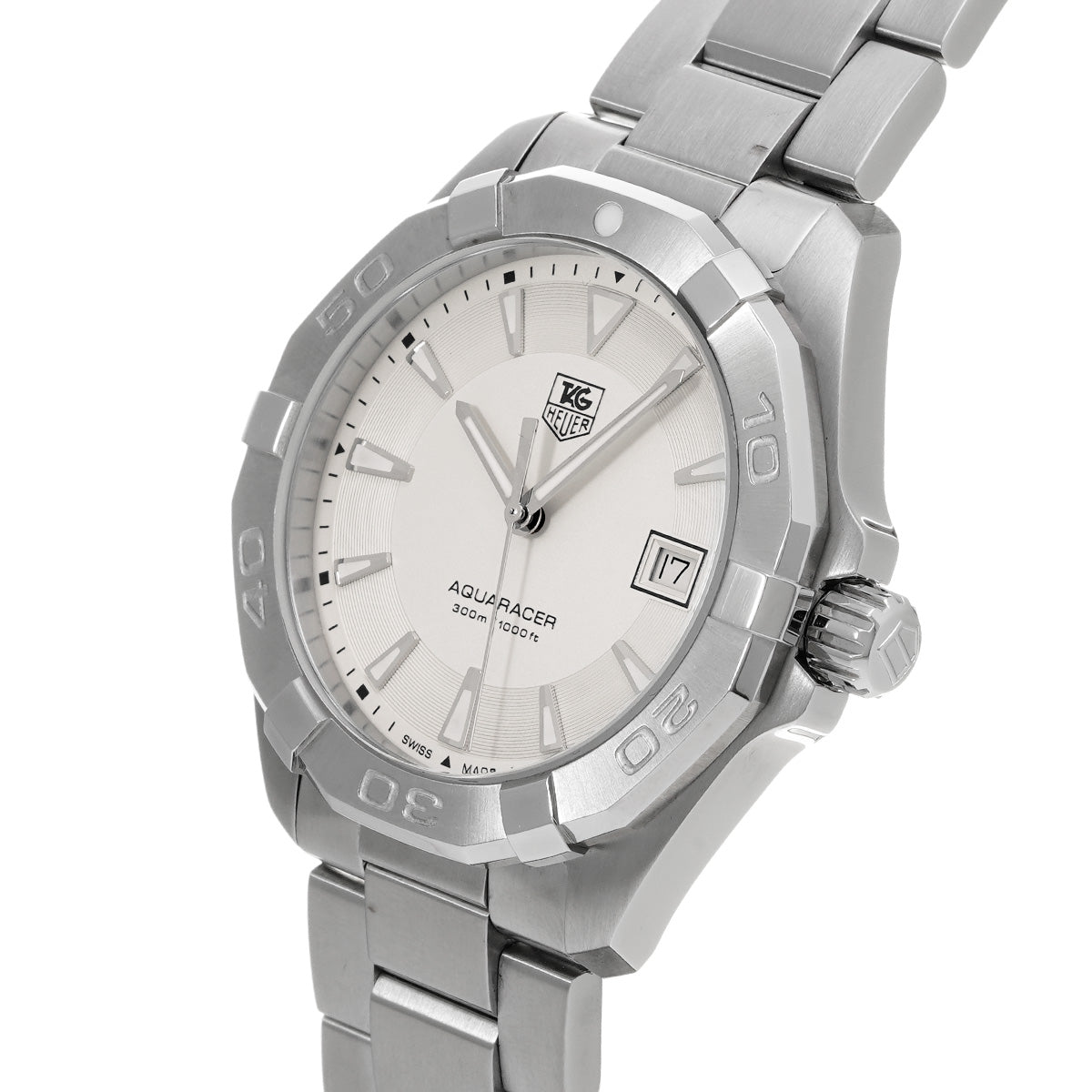 Aquaracer Quartz WAY1111.BA0928 Silver TAG HEUER Men's [Pre-Owned].