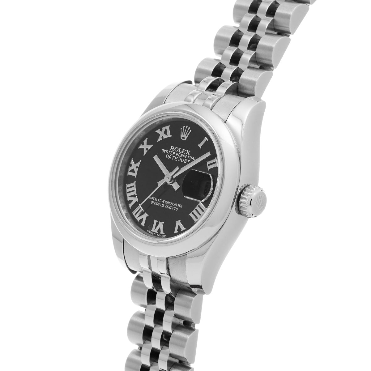 DATE JUST 179160 Random Serial Black ROLEX Ladies [Pre-owned].