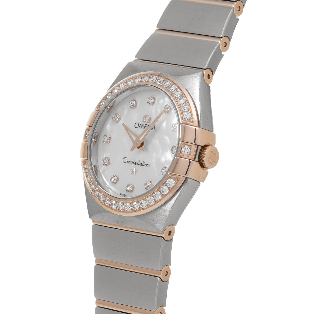 Constellation 123.25.27.60.55.001 White MOP/Diamond OMEGA Ladies [New].