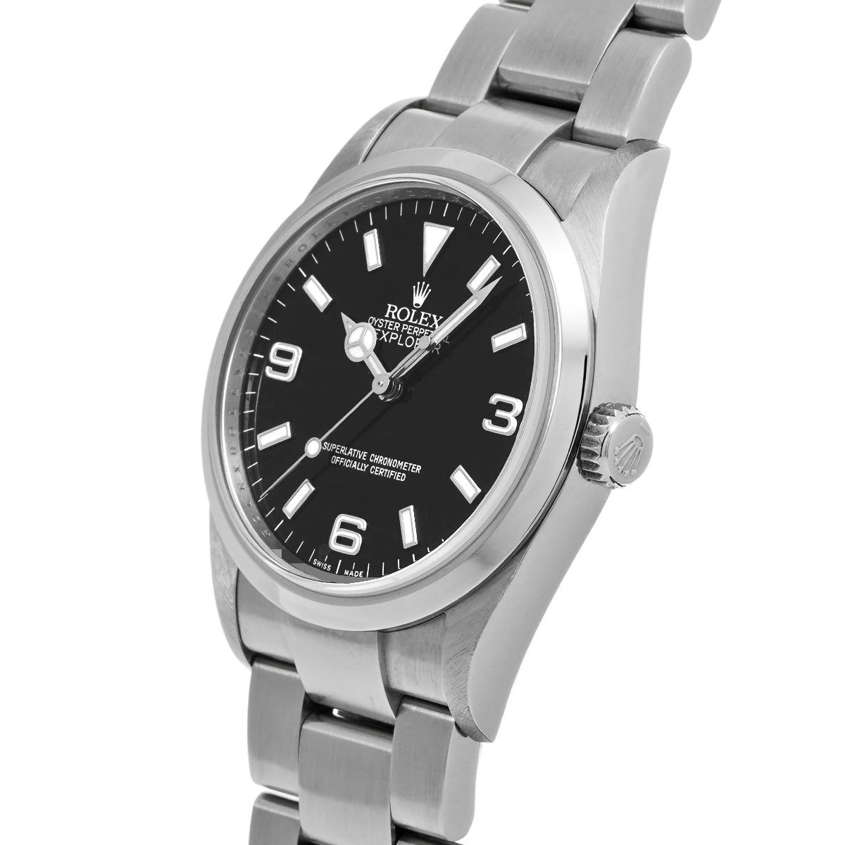 Explorer 114270 V (manufactured circa 2009) Black ROLEX Men's [Pre-Owned].