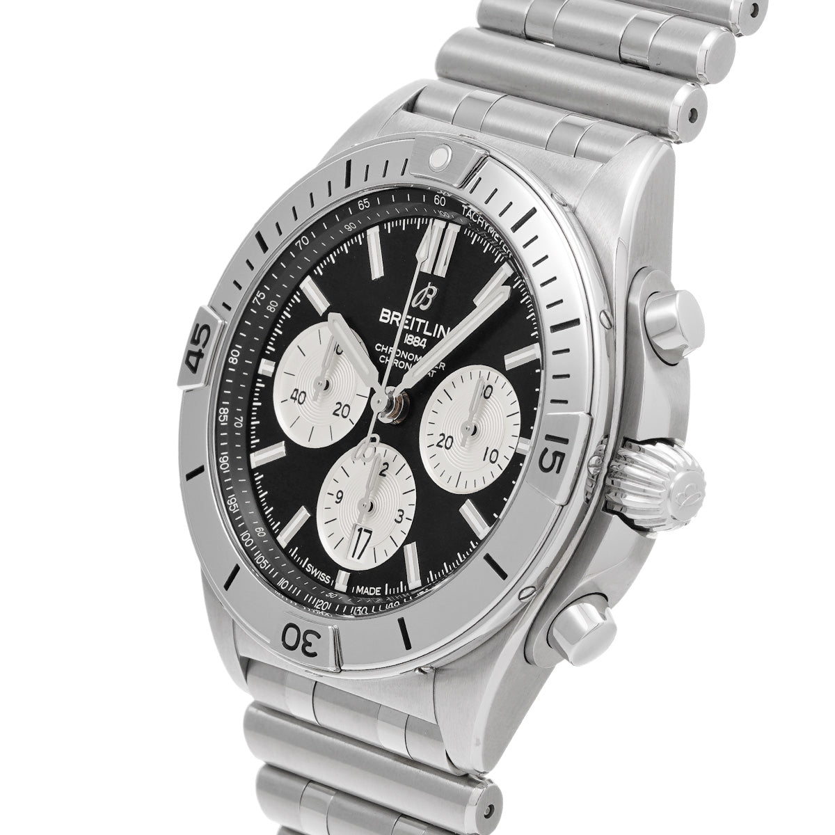 Chronomat B01 42 Japan Edition AB0134101B2A1 Black/Silver BREITLING Men's [Pre-Owned].