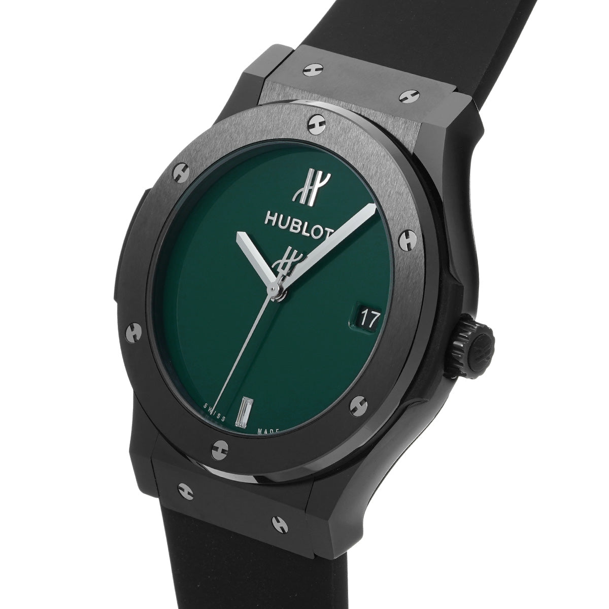 Classic Fusion Black Ceramic British Green 511.CM.5270.RX.MYOS Green/Diamond HUBLOT Unisex [New]
