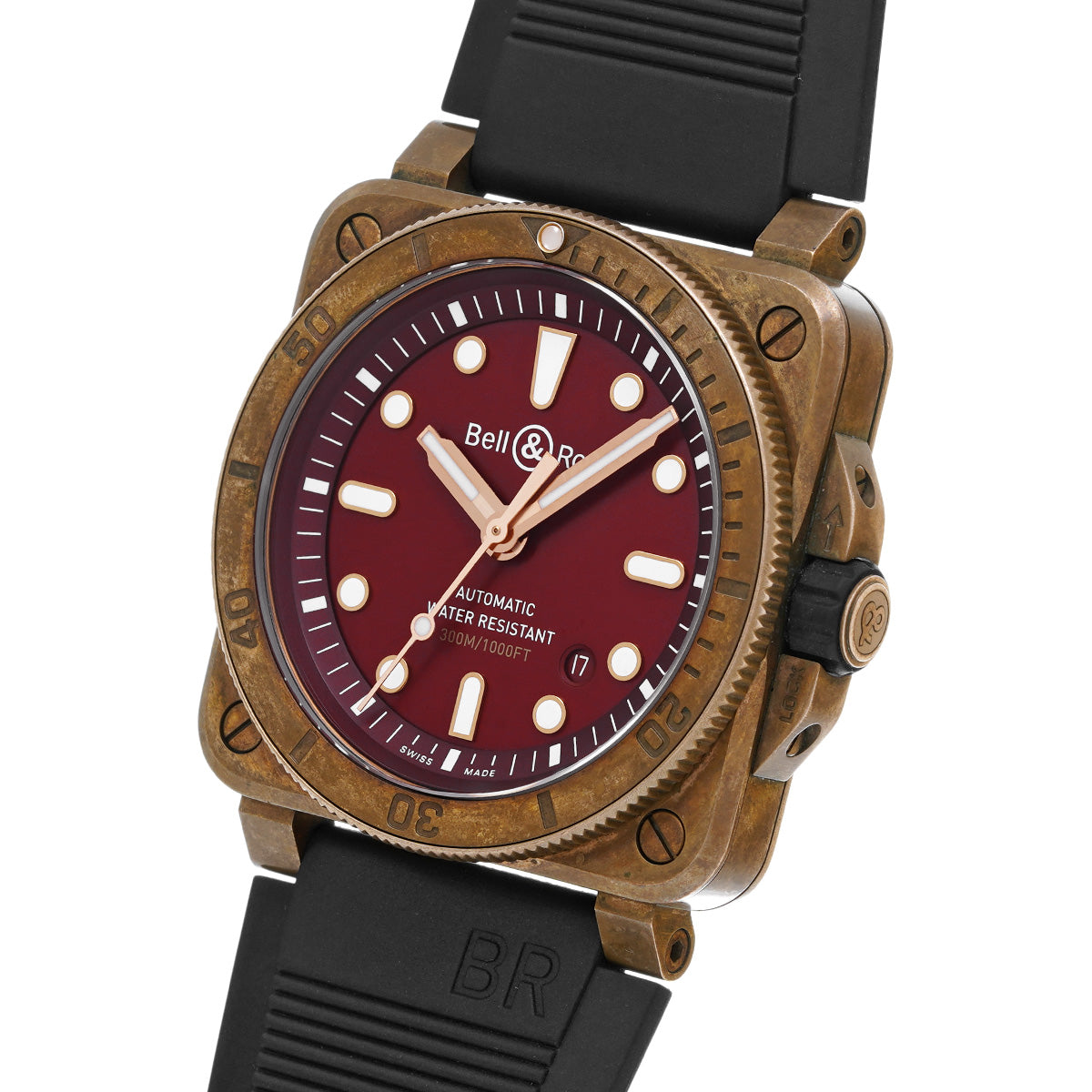BR 03-92 Diver BR03-92 Burgundy Bell &amp; Ross Men's [Pre-owned]