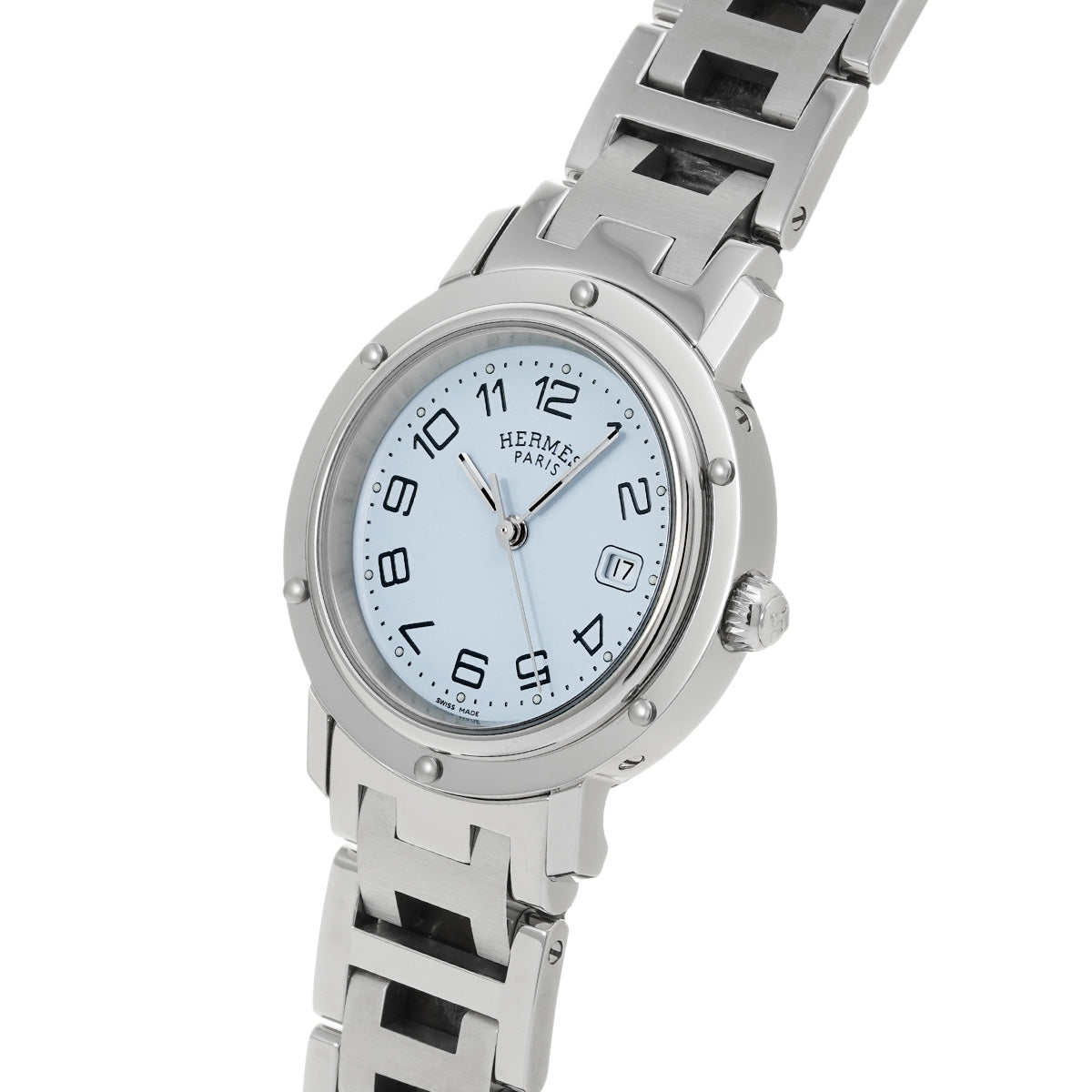 Clipper Nacre CL6.410.214/3831 Light Blue HERMES Unisex [Pre-owned].