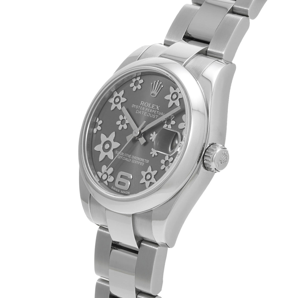 DATE JUST 178240 Random Serial Gray Flower ROLEX Unisex [Pre-Owned].