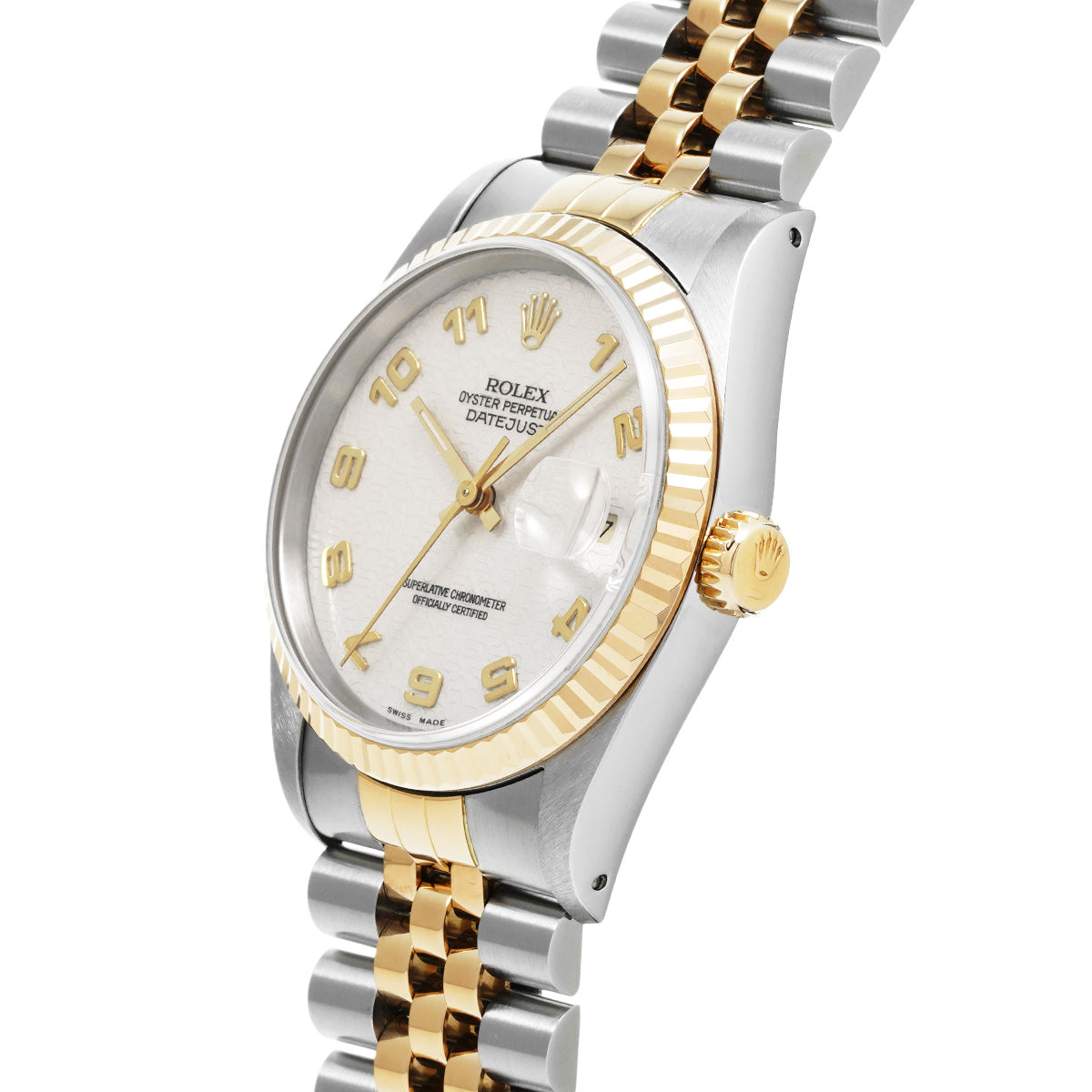 Datejust 16233 X (manufactured circa 1991) Ivory Computer ROLEX Men's [Pre-Owned].