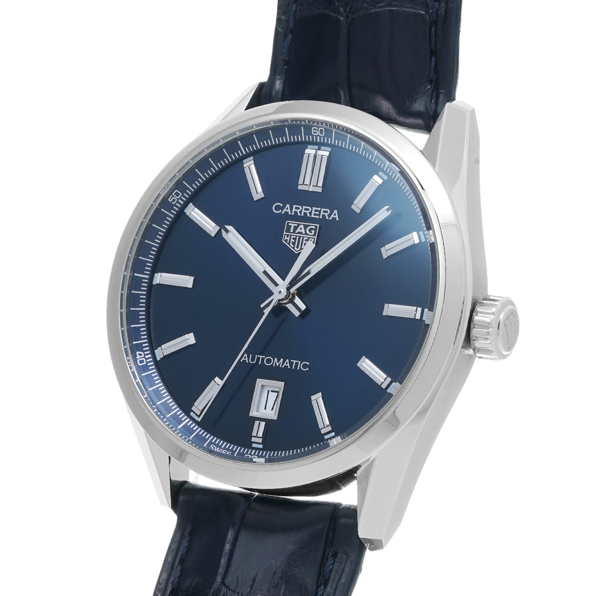 CARRERA Calibre 5 Date WBN2112.FC6504 Blue TAG HEUER Men's [Pre-Owned].