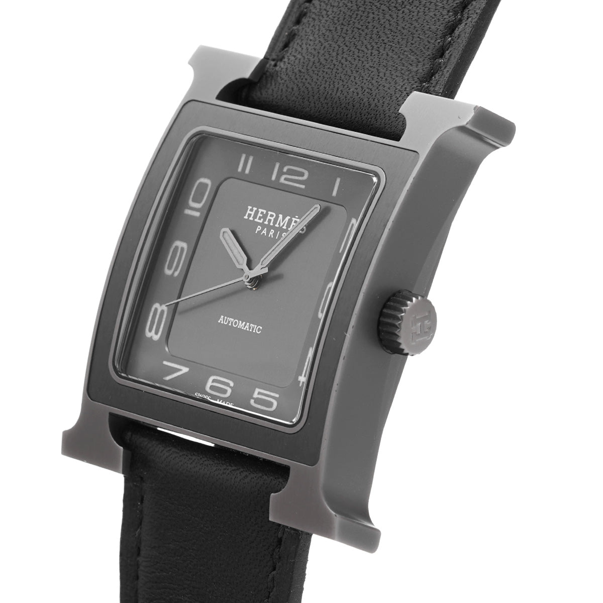 H Watch Titanium HH5.841 Gray HERMES Men's [Pre-owned].