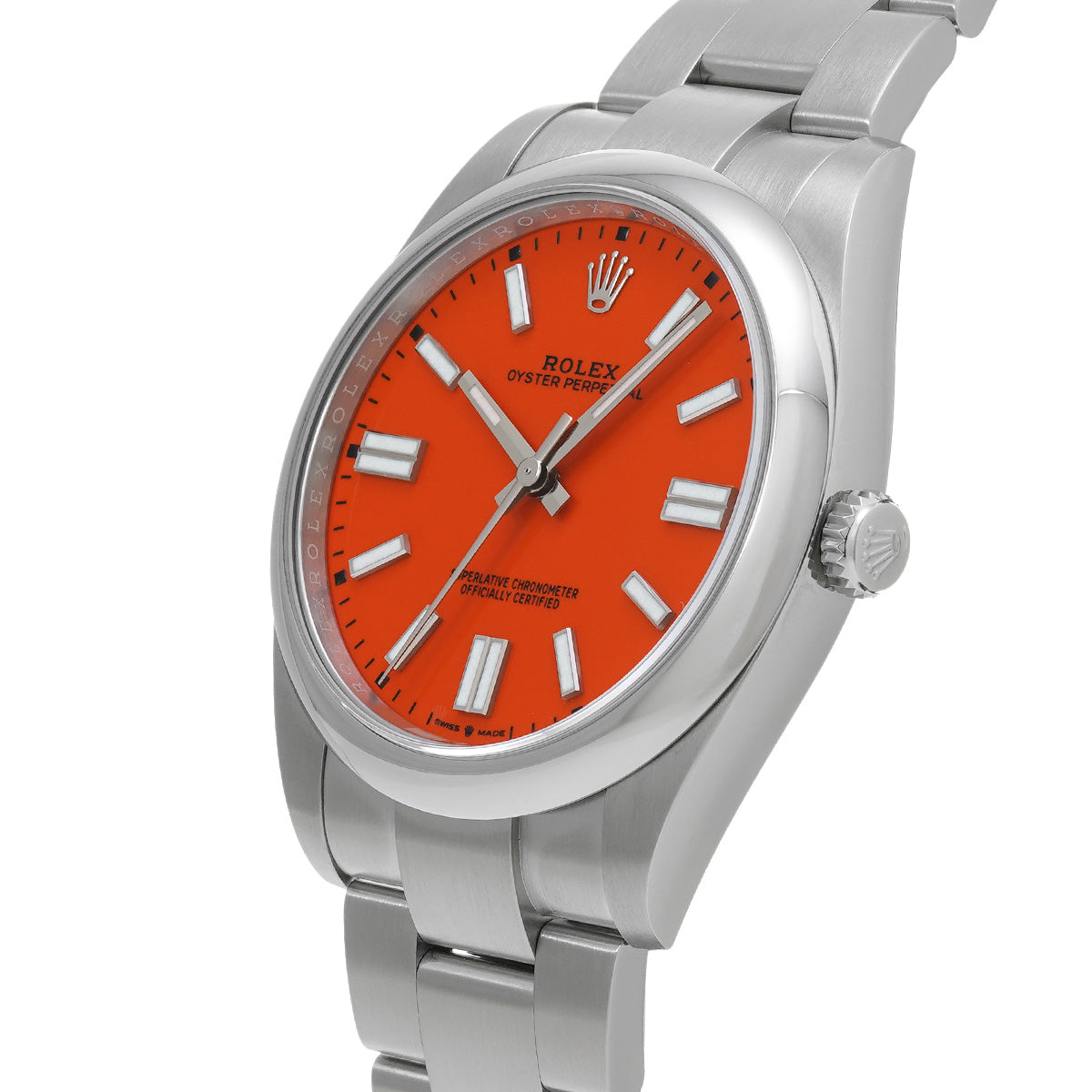 Oyster Perpetual 41 124300 Random Serial Coral Red ROLEX Men's [Pre-Owned].