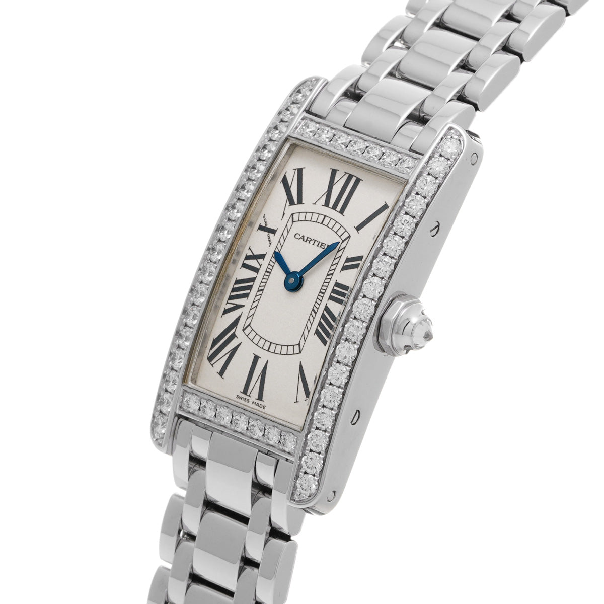 Tank American SM WB7073L1 Silver CARTIER Ladies [Pre-owned]