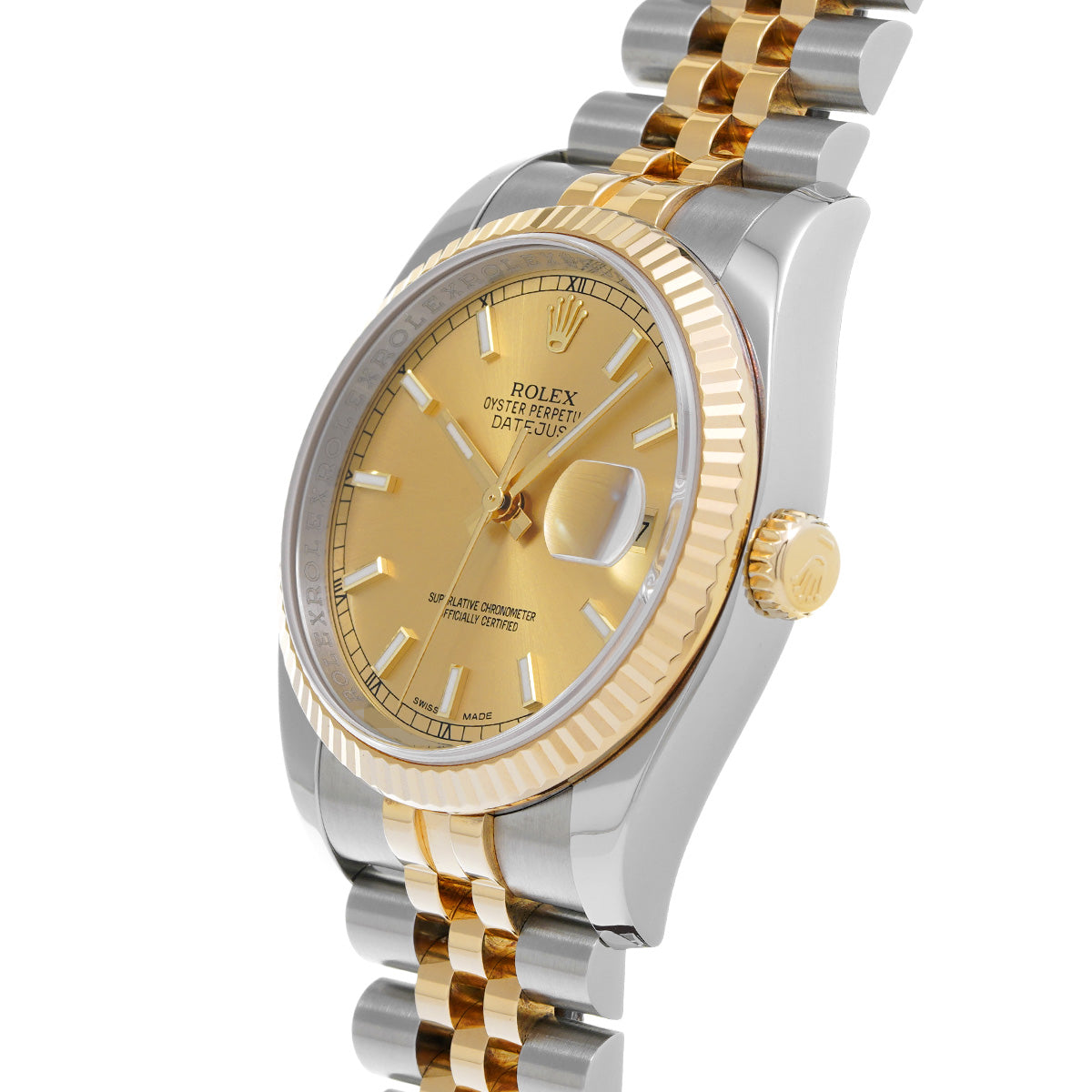 DATE JUST 116233 Random Serial Champagne ROLEX Men's [Pre-Owned].