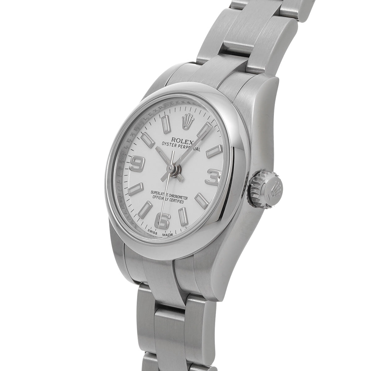 Oyster Perpetual 26 176200 G (manufactured circa 2012) White ROLEX Ladies [Pre-Owned].