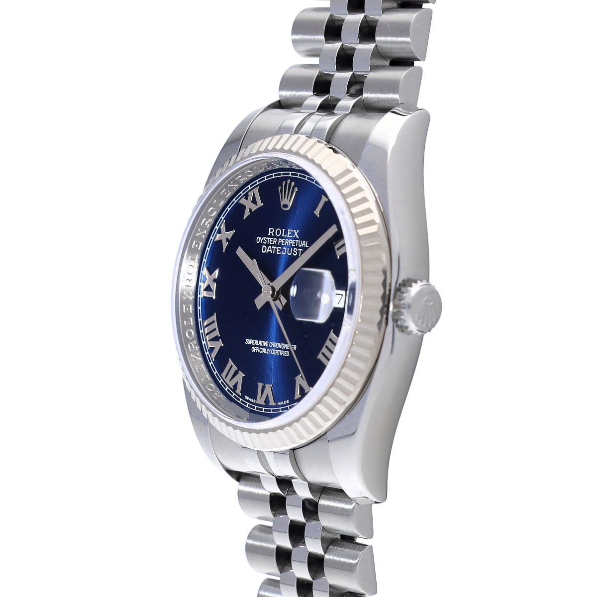 DATE JUST 116234 V (manufactured circa 2009) Blue ROLEX Men's [Pre-Owned].
