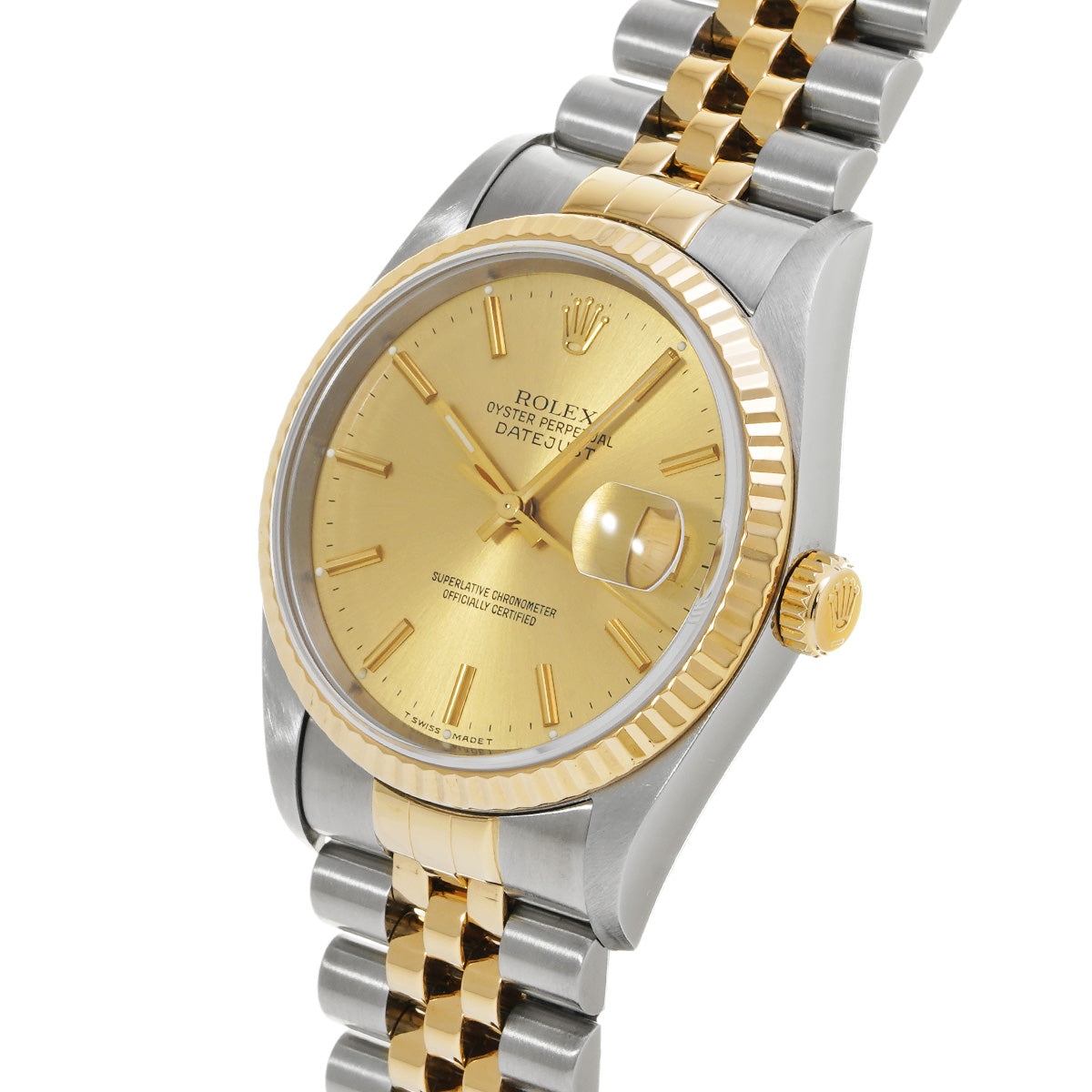 DATE JUST 16233 47th (middle case probably replaced) Champagne ROLEX Men's [Pre-Owned].