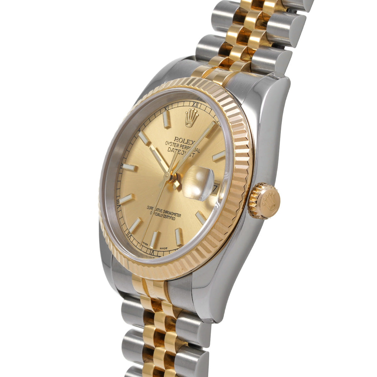 Datejust 116233 F (manufactured circa 2003) Champagne ROLEX Men's [Pre-Owned].