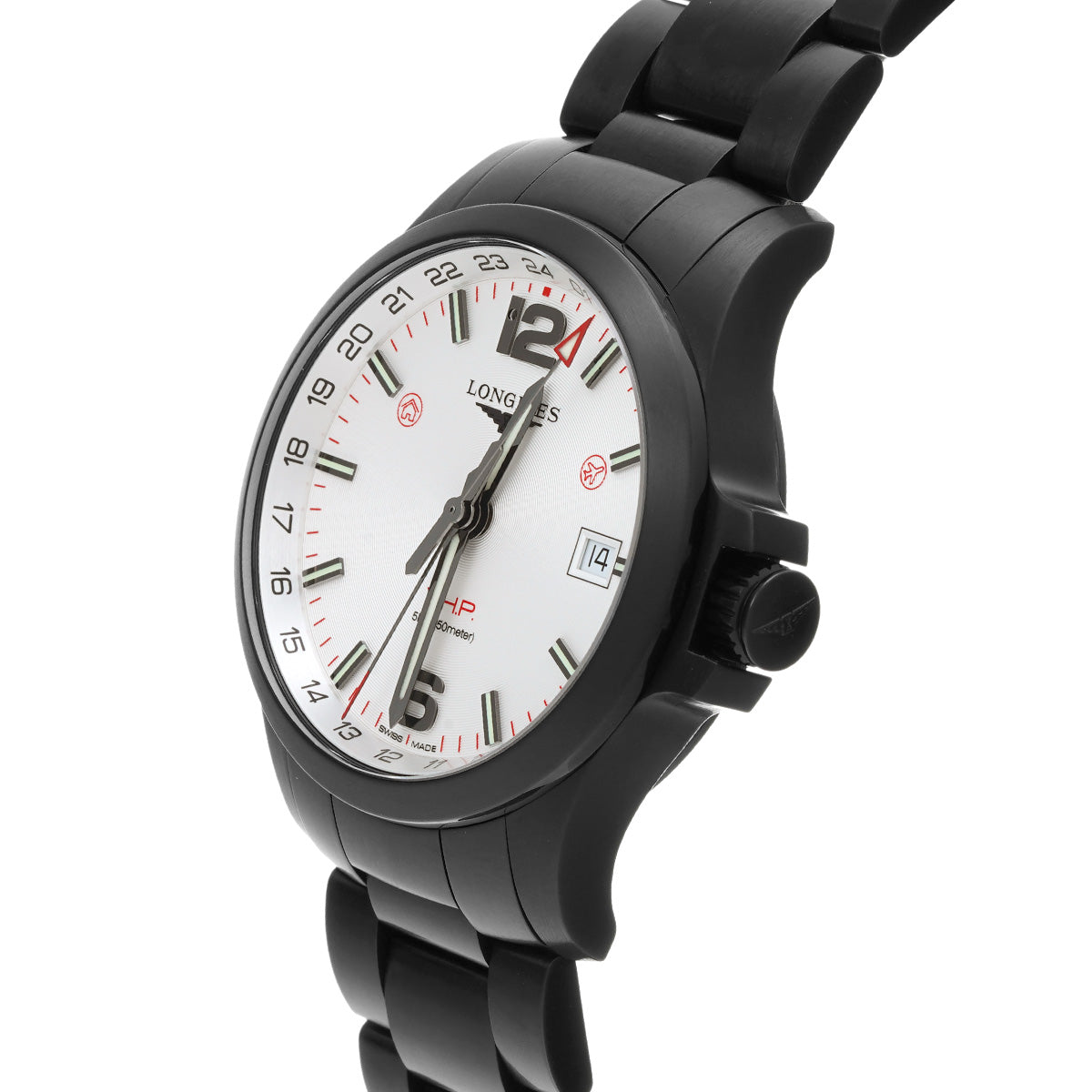 Conquest V.H.P. GMT L3.728.2.76.6 Silver LONGINES Men's [Pre-owned]