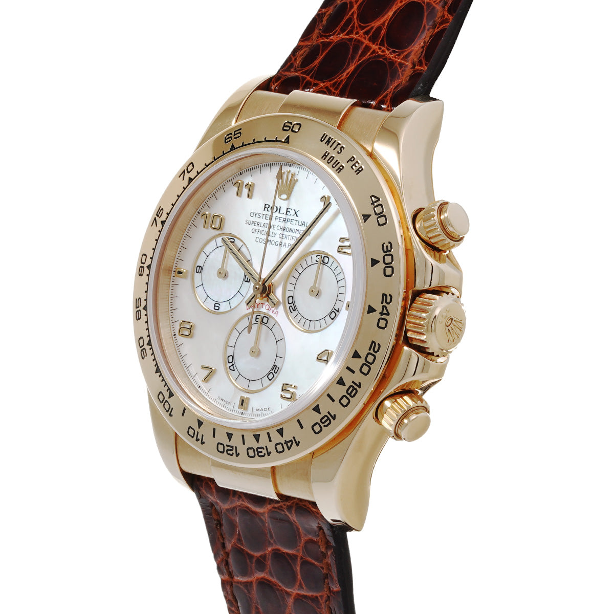 Cosmograph Daytona 116518NA P (manufactured around 2000) White MOP/Diamond ROLEX Men's [Pre-Owned].