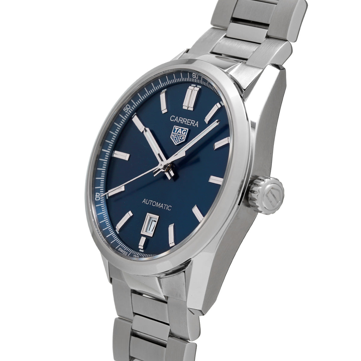 CARRERA Calibre 5 Date WBN2112.BA0639 Blue TAG HEUER Men's [Pre-Owned].