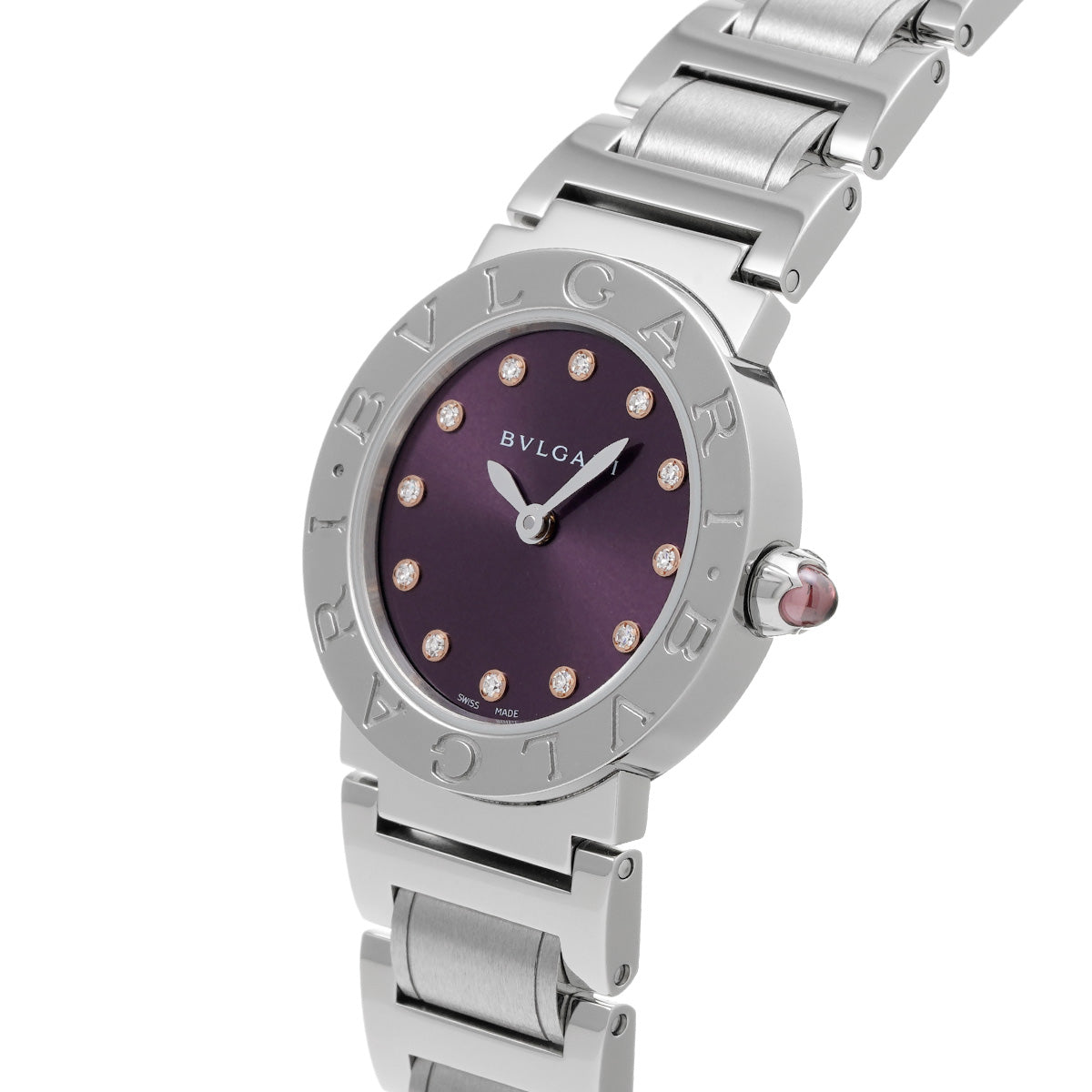 Bulgari Bulgari BBL26S Purple/Diamond BVLGARI Ladies [Pre-owned].