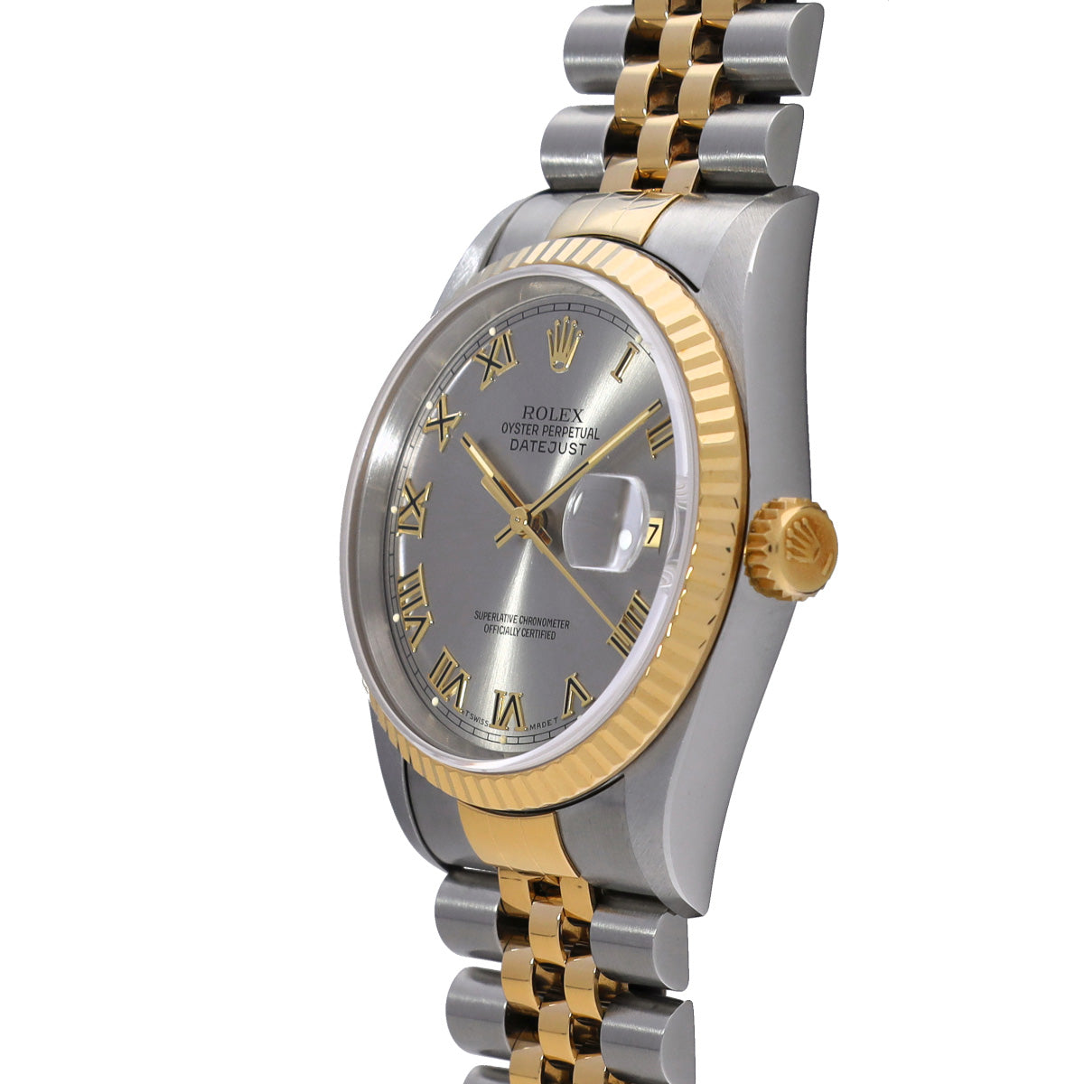 DATE JUST 16233 W (manufactured circa 1994) Gray ROLEX Men's [Pre-Owned].