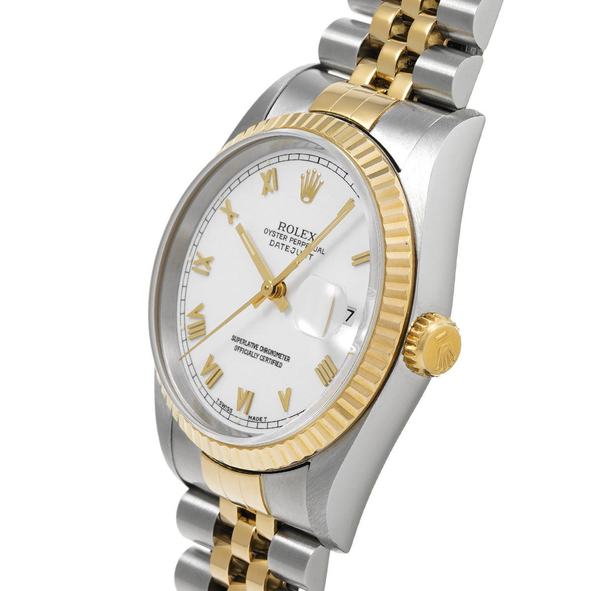 16233 DATE JUST W (made around 1995) White ROLEX Men's [Pre-Owned].