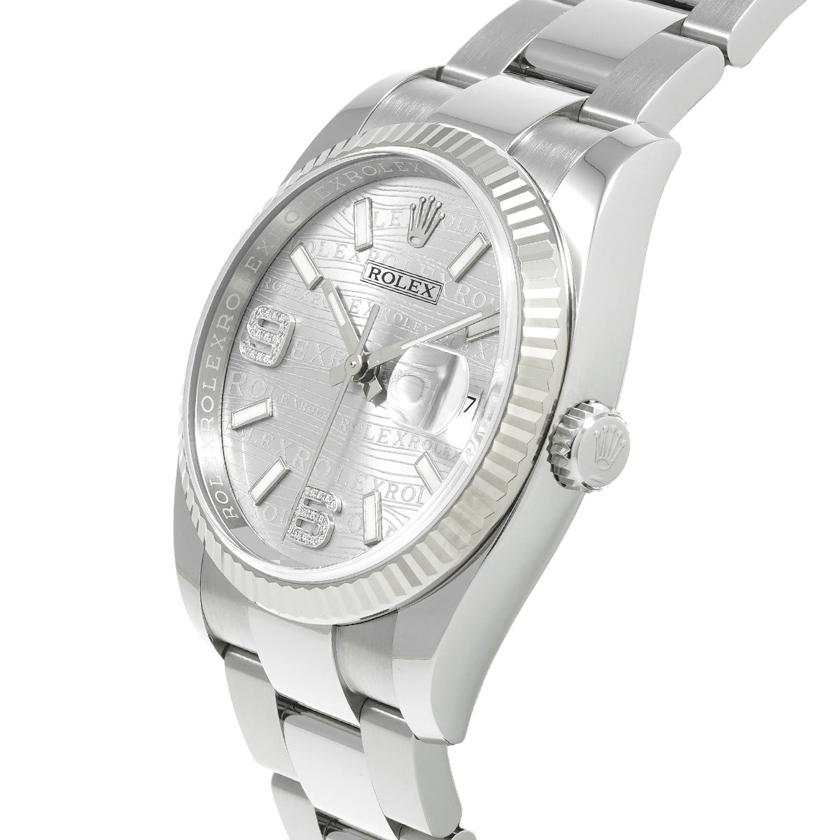DATE JUST 116234 Random Serial Silver/Diamond ROLEX Men's [Pre-Owned].