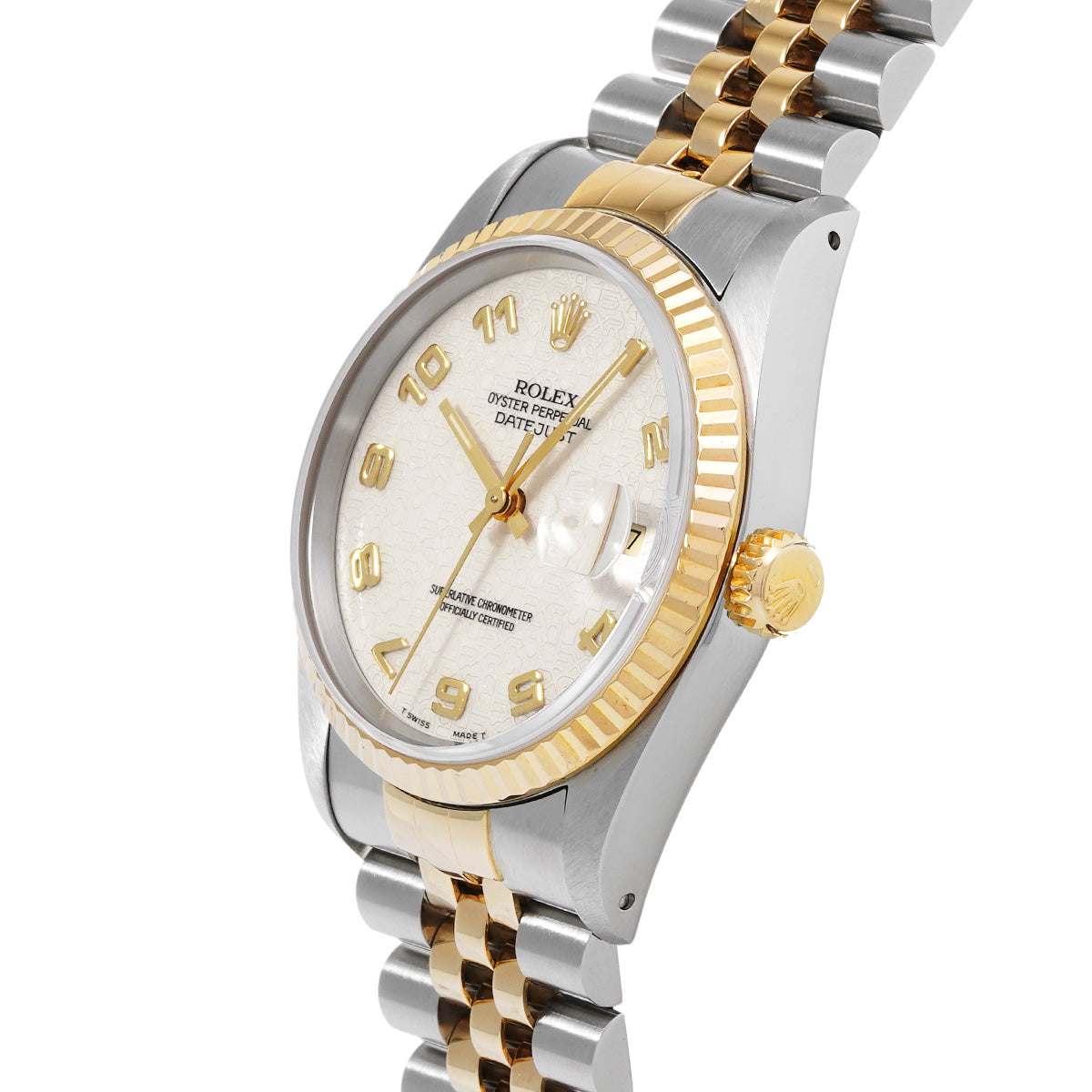 Datejust 16233 X (manufactured circa 1991) Ivory Computer ROLEX Men's [Pre-Owned].