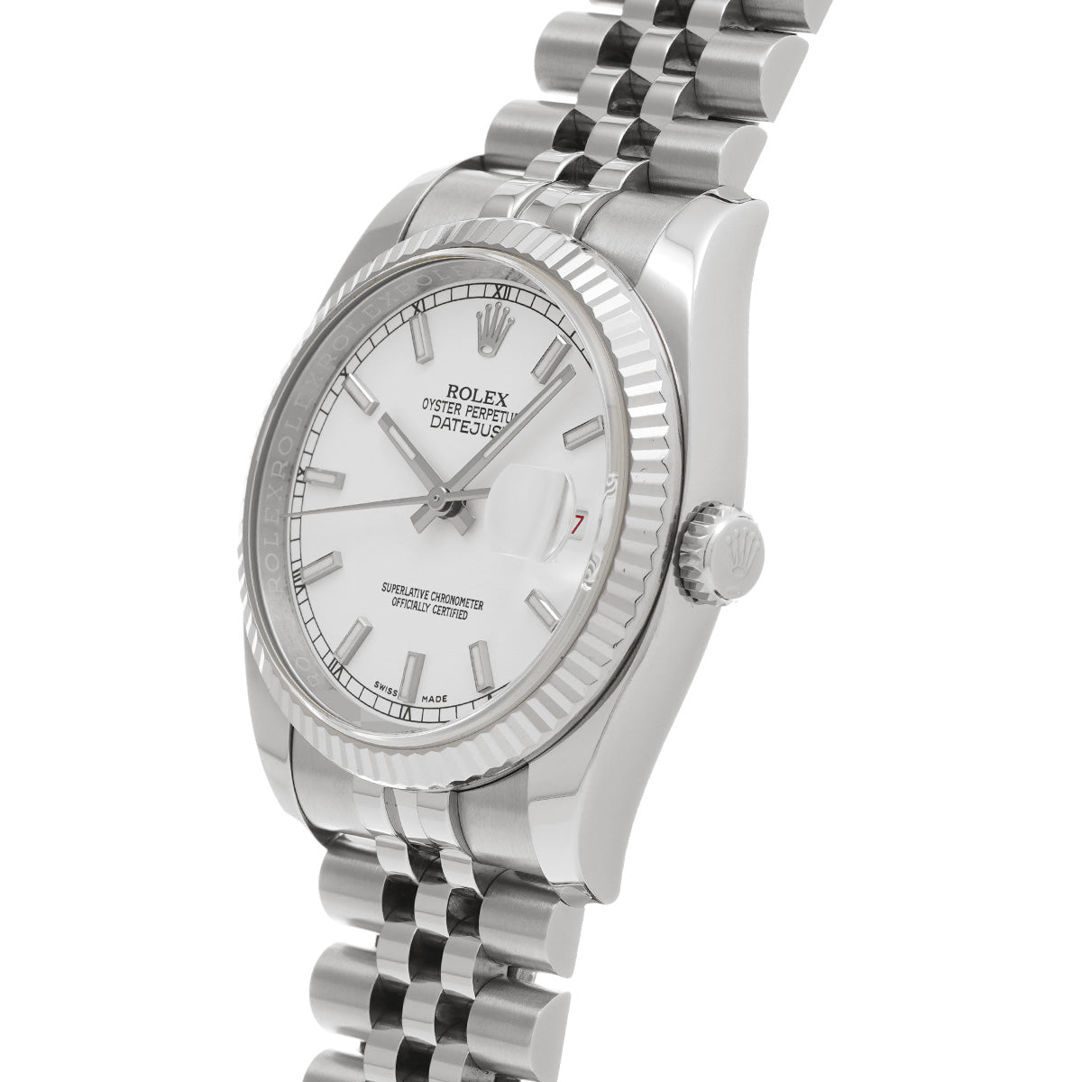 DATE JUST 116234 Random Serial White ROLEX Men's [Pre-owned].