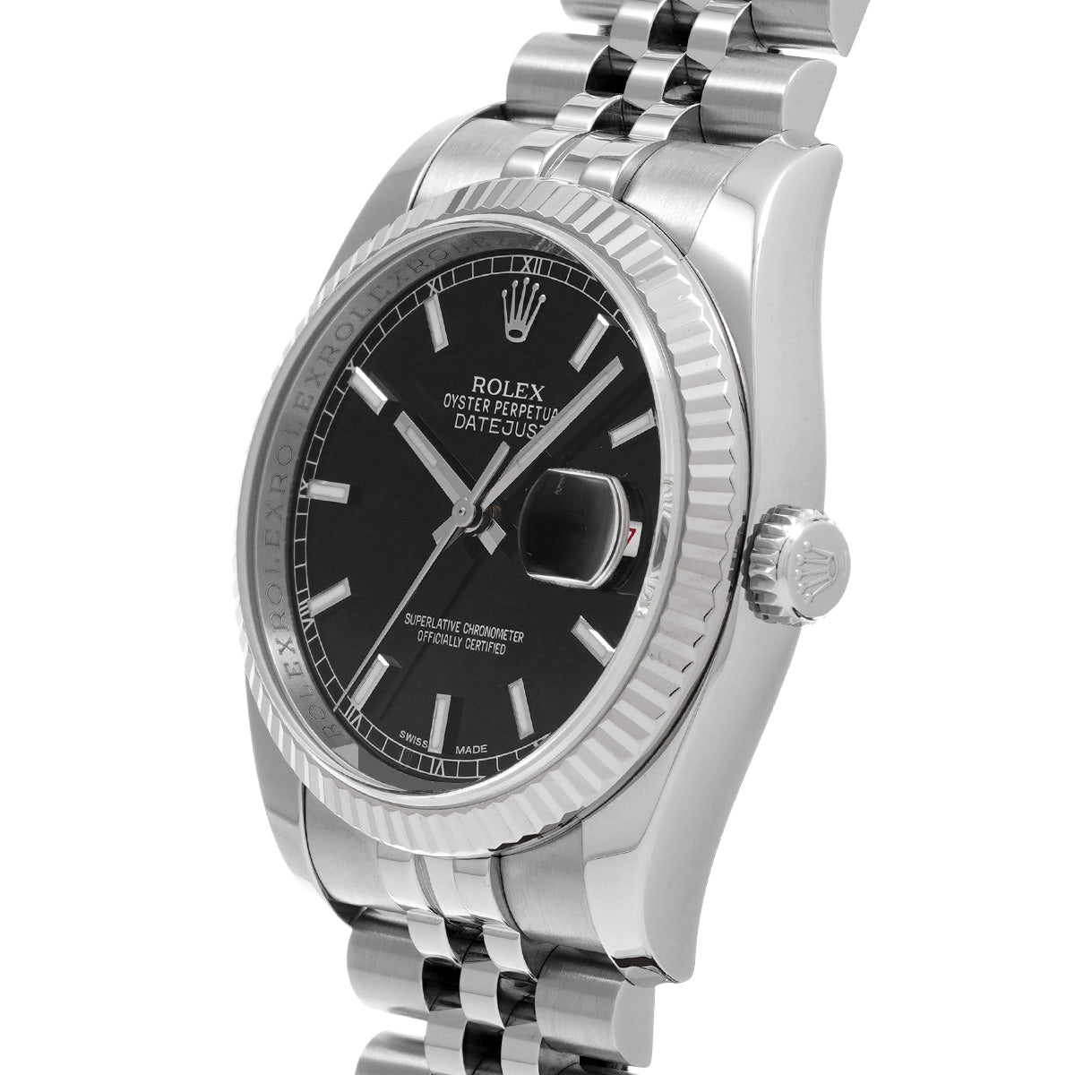 116234 DATE JUST Random Serial Black ROLEX Men's [Pre-owned].