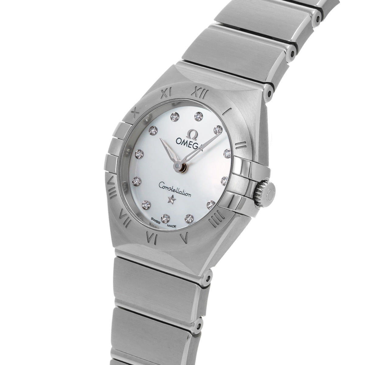 Constellation Quartz 131.10.25.60.55.001 White MOP/Diamond OMEGA Ladies [Pre-owned].