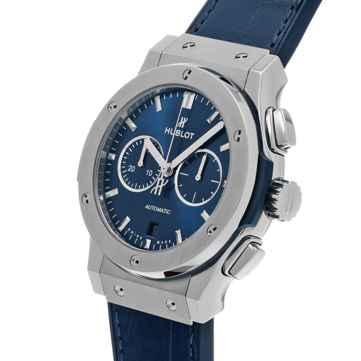 Classic Fusion Chronograph Titanium Blue 541.NX.7170.LR Blue HUBLOT Men's [Pre-Owned]