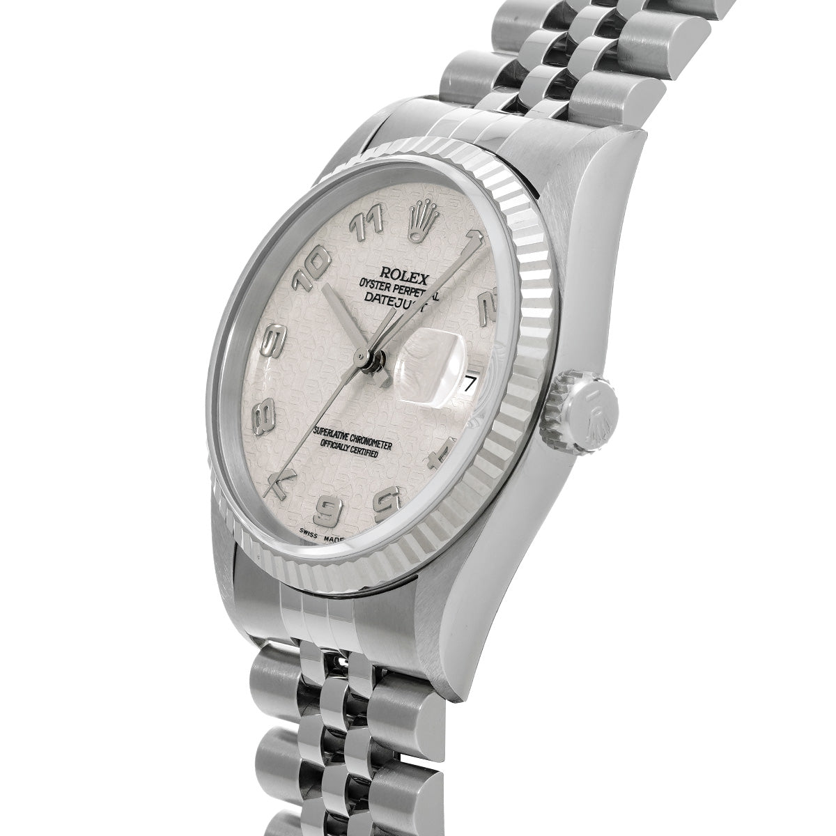 Datejust 16234 T (manufactured circa 1996) Ivory Computer ROLEX Men's [Pre-Owned].