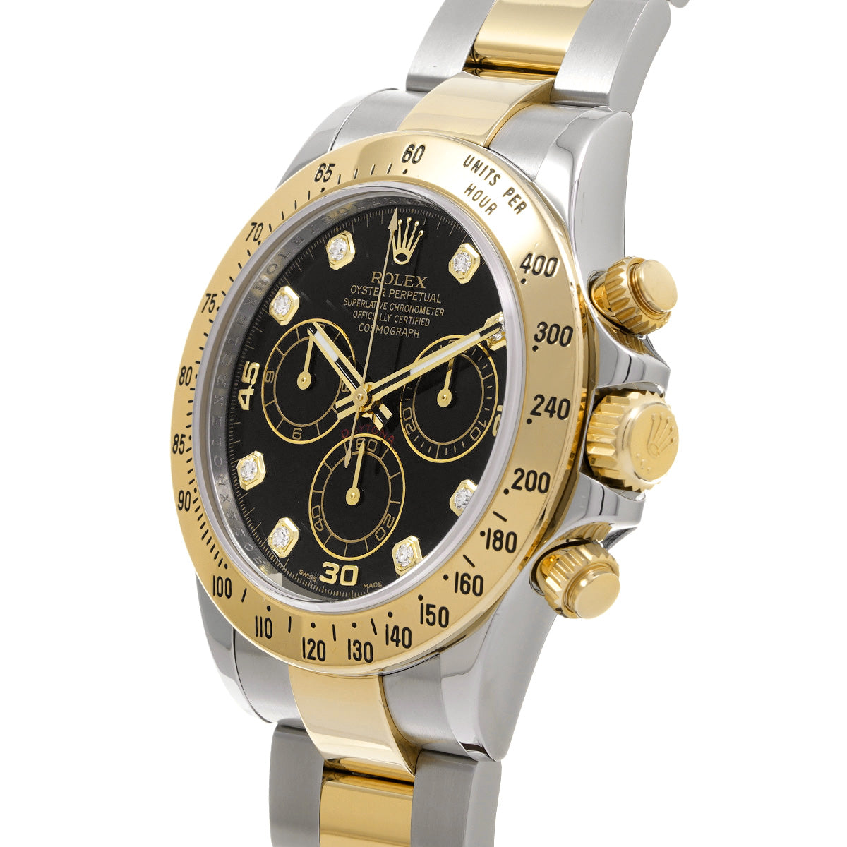 116523G Cosmograph Daytona Random Serial Black/Diamond ROLEX Men's [Pre-Owned].
