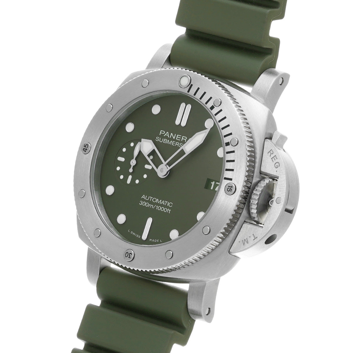 Luminor Submersible Verde Militare Online Limited Edition PAM01055 V (manufactured in 2019) Green PANERAI Men's [Pre-Owned].