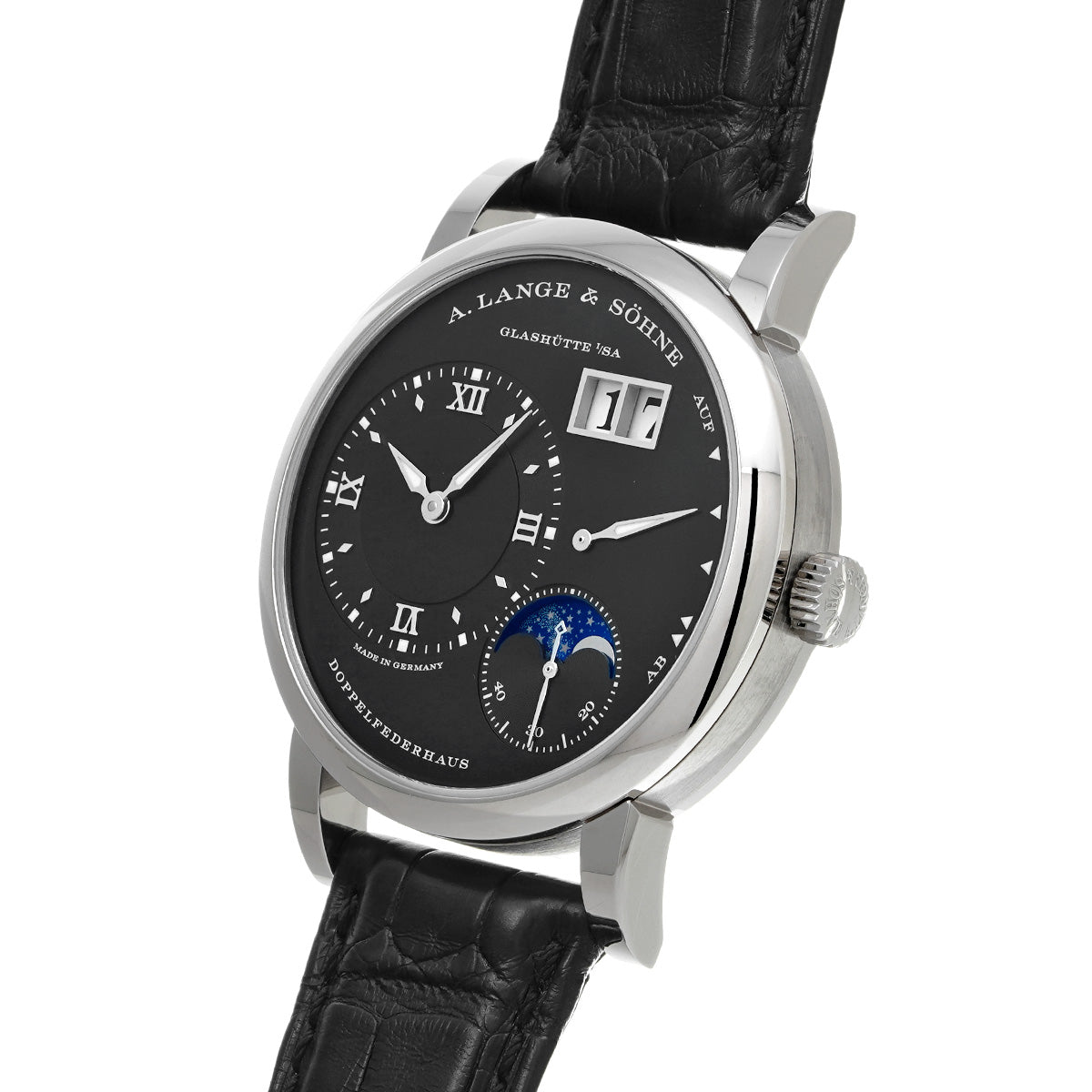 Lange 1 Moonphase 192.029 Black A. Lange &amp; Sohne Men's [pre-owned].