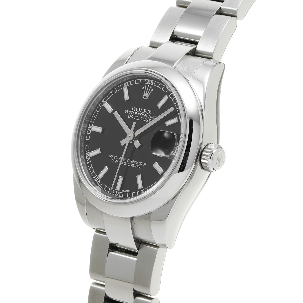 DATE JUST 178240 Random Serial Black ROLEX Unisex [Pre-owned].